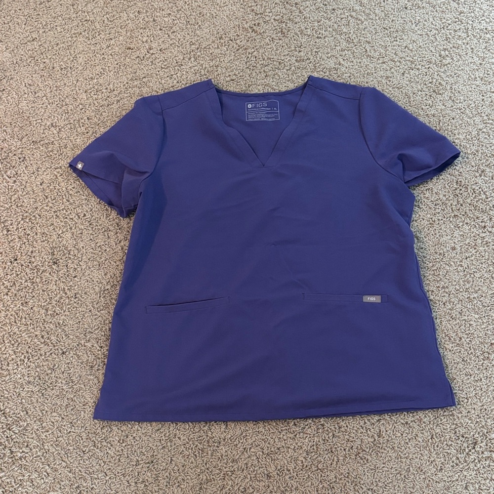 Women's Purple V-Neck Top